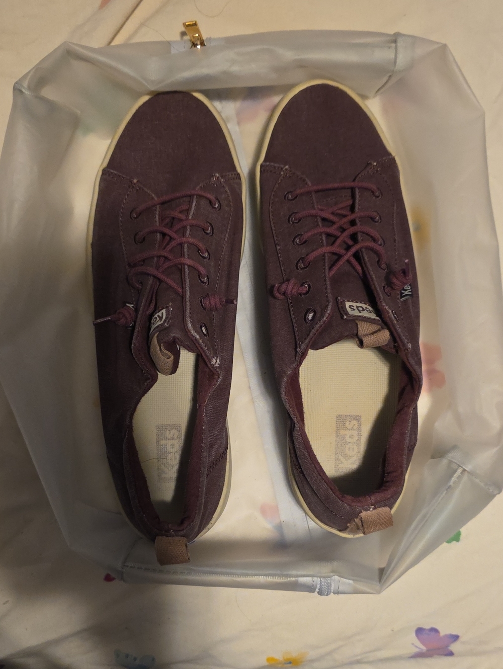 Keds Womans's Canvas Sneakers in Burgundy